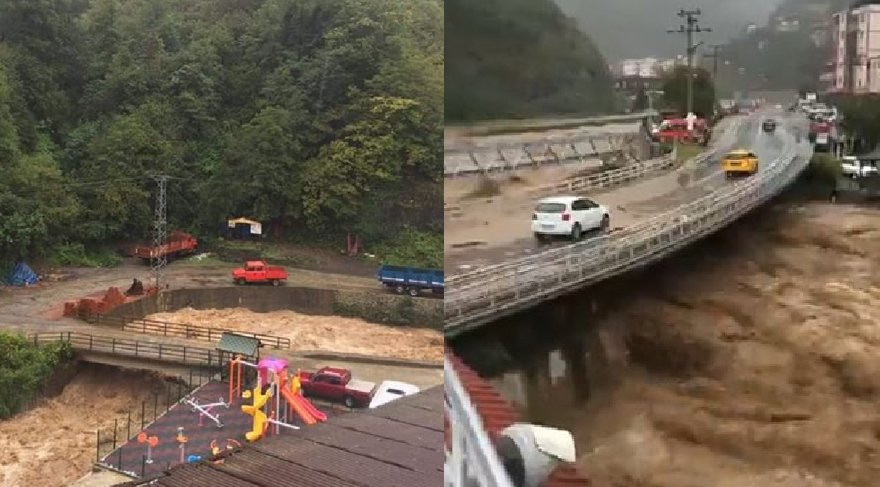 Artvin'de sel ve heyelan sonucu dereler taştı, yollar kapandı - Resim : 2