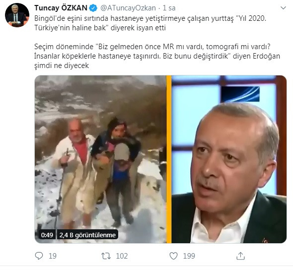 Yaşlı adam hasta karısını sırtına alarak hastaneye yetiştirmeye çalıştı - Resim : 1