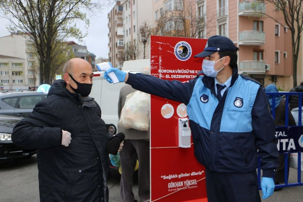 Kartal’da koronavirüse karşı semt pazarlarında sıkı denetimler - Resim : 1