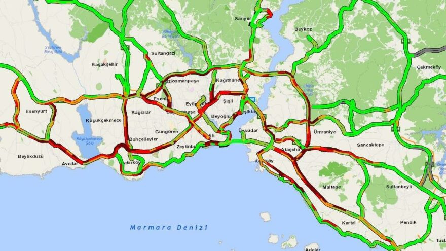 İstanbul’da ‘tam kapanma’ trafiği - Resim : 1