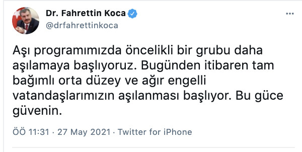 Bakan Koca'dan flaş aşı açıklaması - Resim : 1