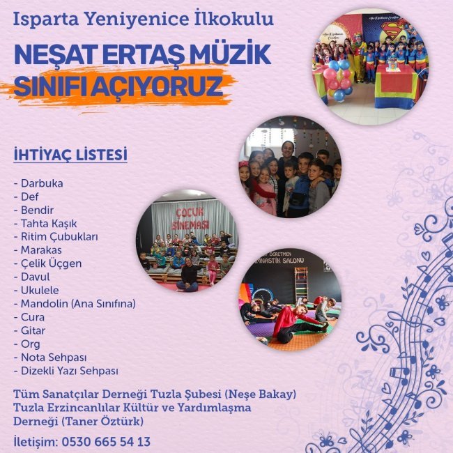 Tüm Sanatçılar Derneği Tuzla Şube Başkanı Neşe Bakay'dan anlamlı kampanya... Neşe Bakay, Silivri'de köy okuluna müzik sınıfı açtı - Resim : 2