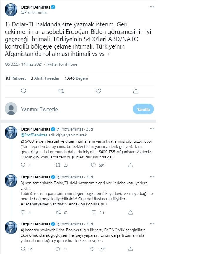 Özgür Demirtaş'tan dolar kuru tahmini ve S-400 analizi - Resim : 1