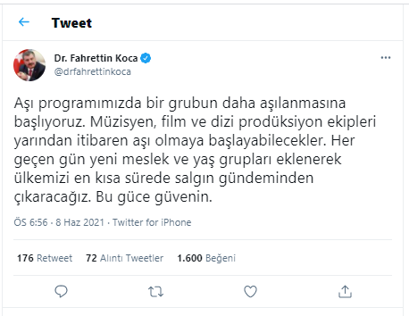 Aşılama programına yeni meslek grupları eklendi - Resim : 1