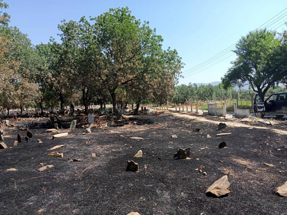 MHP'li belediye mezarlığı yakarak temizledi - Resim : 2