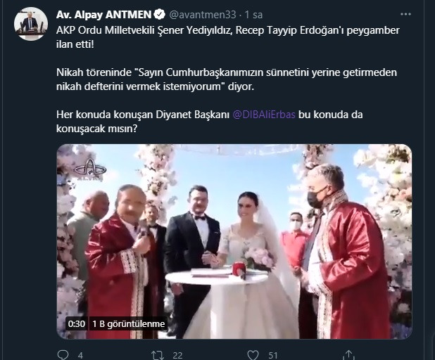 AKP'li milletvekili Erdoğan'ı 'peygamber' yaptı, çevredekiler güldü - Resim : 1