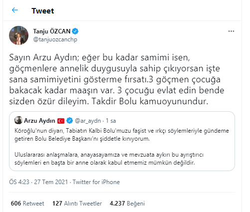 Bolu Belediye Başkanı Özcan'dan 'göçmenlerle' ilgili yeni açıklama - Resim : 1