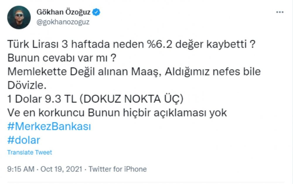 Gökhan Özoğuz'dan olay dolar tepkisi - Resim : 1