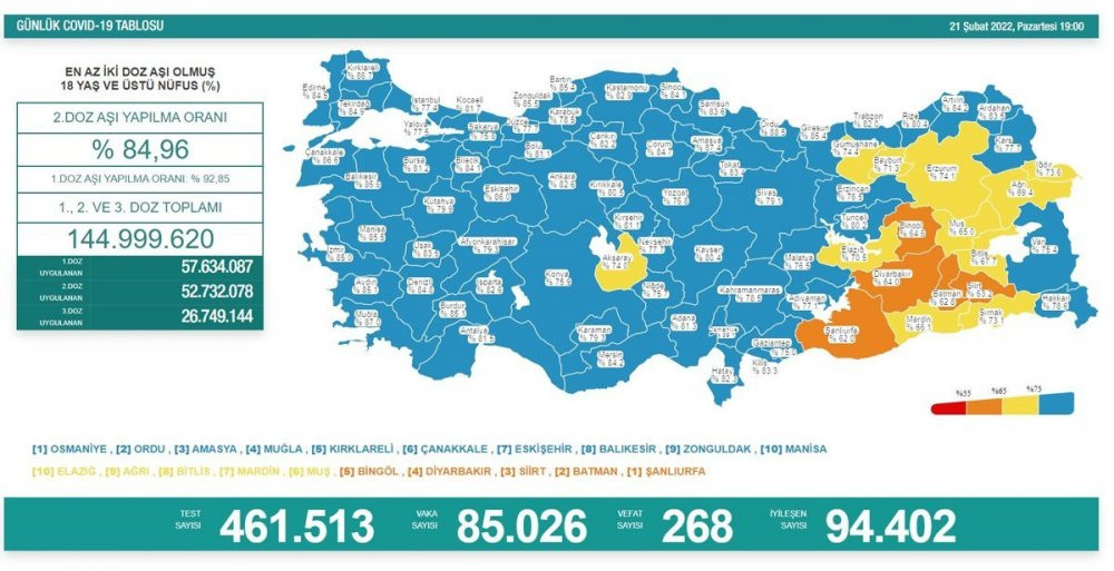 Günlük koronavirüs vaka tablosu açıklandı - Resim : 2