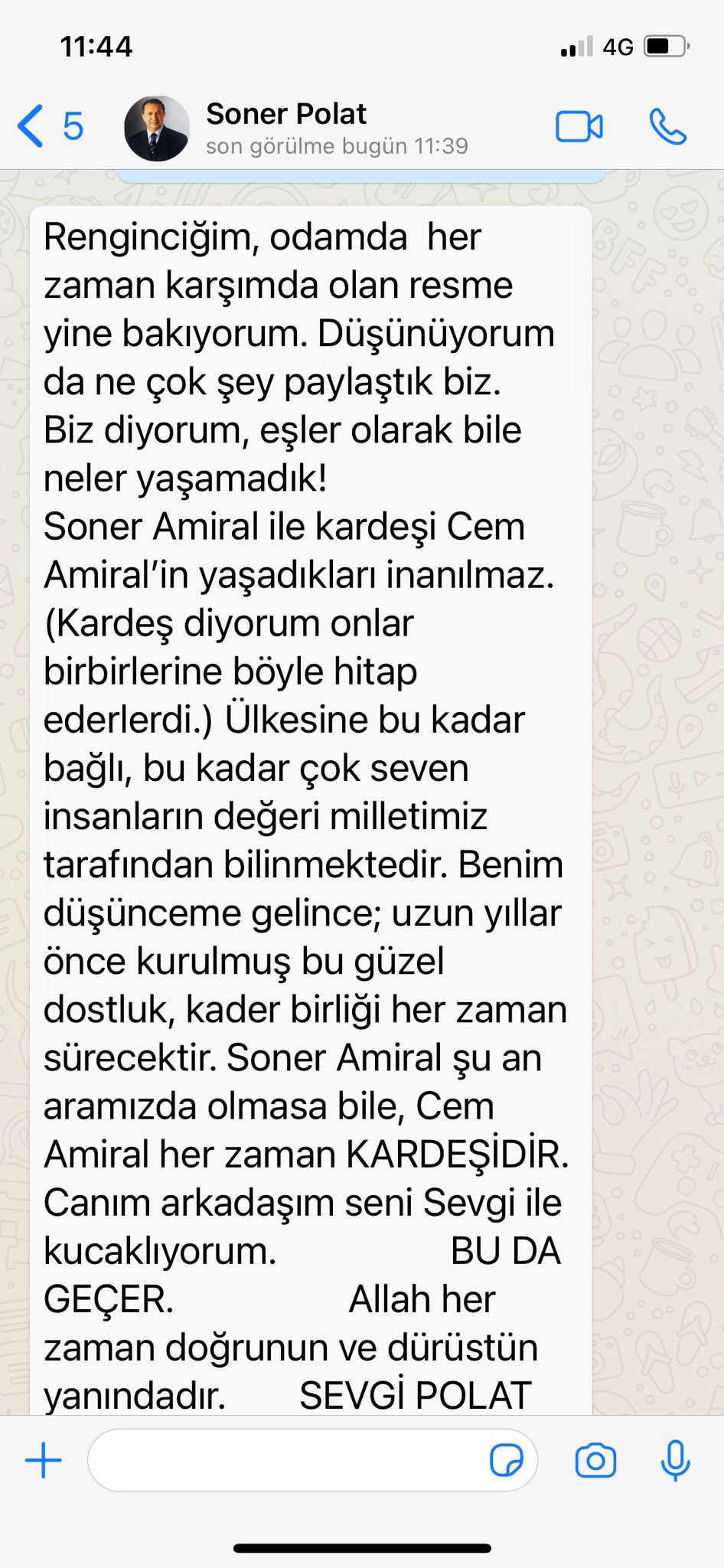 Amiral Soner Polat’ın eşinden Cem Gürdeniz Amiral’e destek - Resim : 3