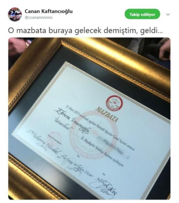 'O mazbata buraya gelecek demiştim, geldi' - Resim : 1