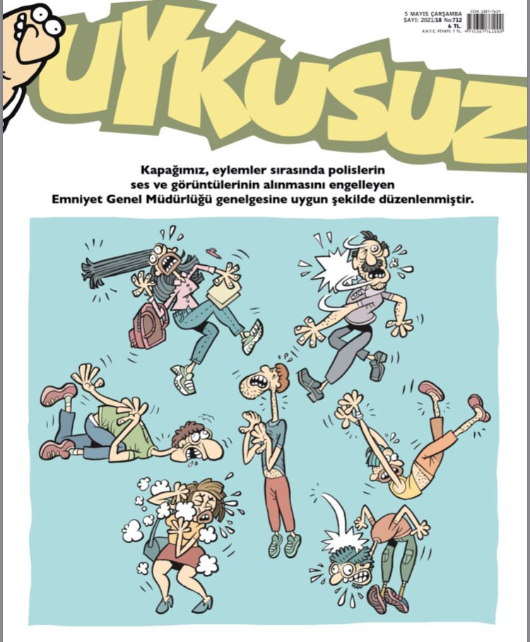 Uykusuz'dan 'emniyet genelgesi' göndermeli kapak - Resim : 1