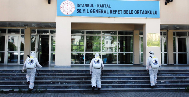 Kartal’da okullar, LGS öncesi dezenfekte edildi - Resim : 2