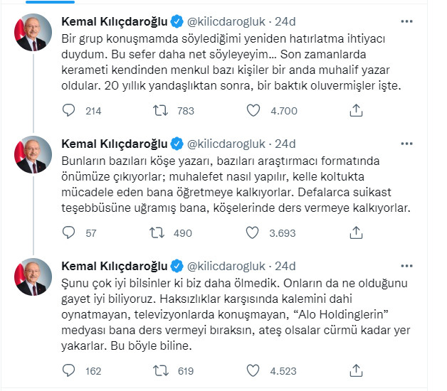 Kılıçdaroğlu 'yeni muhalif yazar'ları deşifre etti - Resim : 1