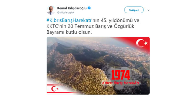 Kemal Kılıçdaroğlu'ndan Kıbrıs Barış Harekatı mesajı - Resim : 1