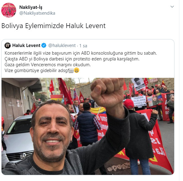 Haluk Levent'ten ABD Konsolosluğu önünde eylem - Resim : 2