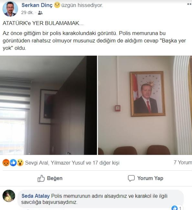 Karakolda Erdoğan var Atatürk yok - Resim : 1