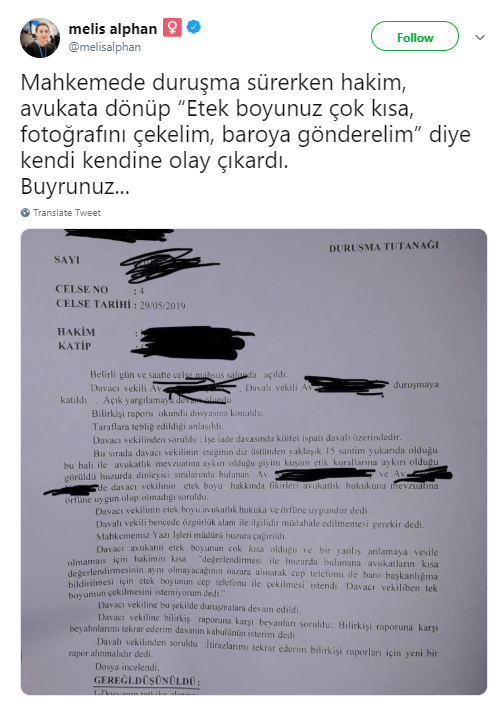 Kadın avukatın 'mini etek' boyunu ölçtüren hakim görevden alındı - Resim : 1