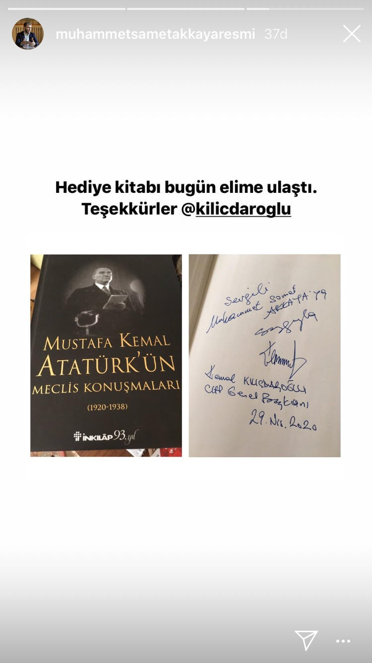 Kemal Kılı&ccedil;daroğlu Gen&ccedil; İmam Hatipliler Derneği'ne Atat&uuml;rk kitabı hediye etti - Resim : 1