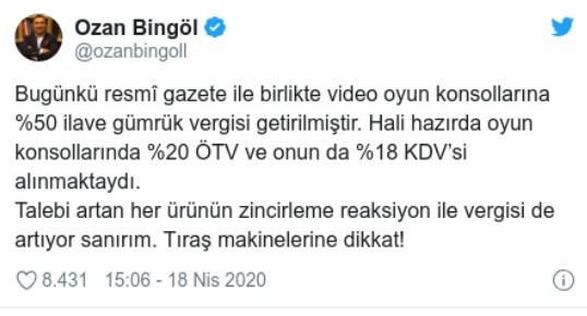 1,5 ayda yaklaşık 5 bin ürüne ek vergi... - Resim : 1