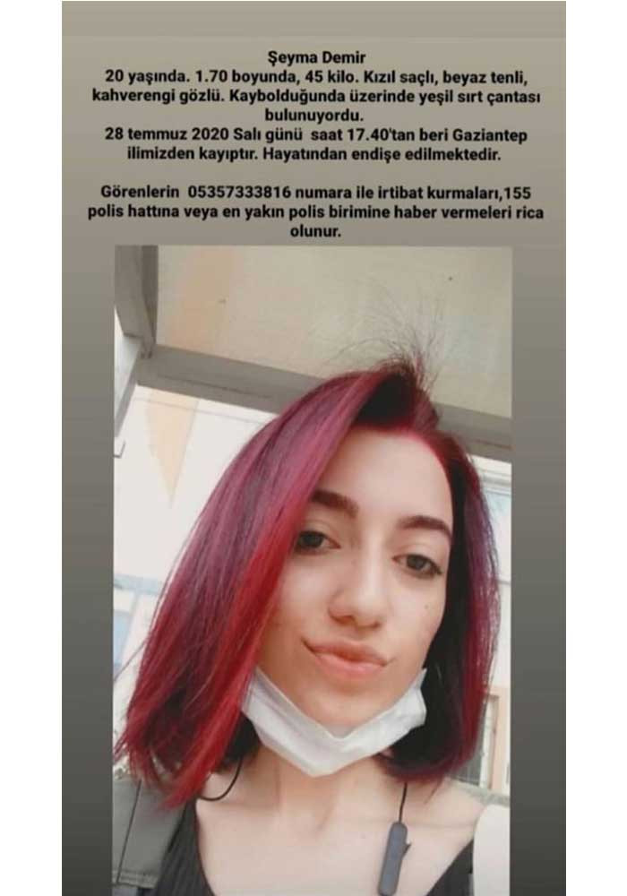 Şeyma Demir’den 2 gündür haber alınamıyor - Resim : 1