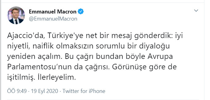 Macron Türkçe tweet attı - Resim : 1