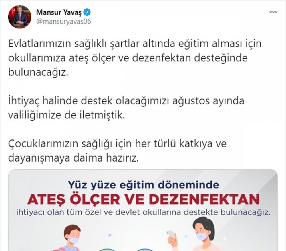 Mansur Yavaş’tan tüm okullara destek sözü - Resim : 1