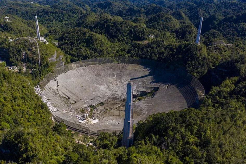 Dünyanın en büyük teleskoplarından Arecibo çöktü - Resim : 1