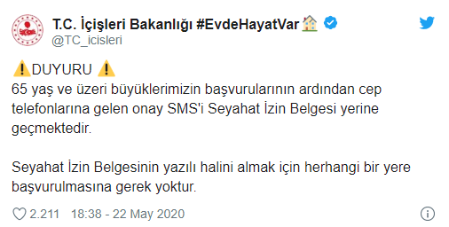 İçişleri Bakanlığı'ndan 'seyahat izin belgesi' açıklaması - Resim : 1