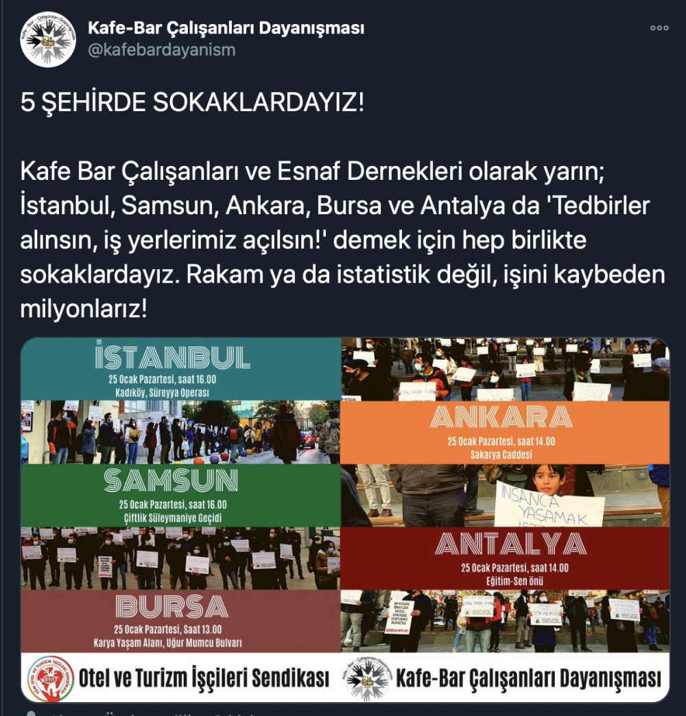 İşsiz kalan emekçiler sokağa çıkıyor - Resim : 1