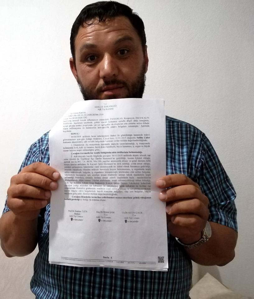 4 yaşında ölen Saliha Çakır'ın adli tıp raporu ortaya çıktı - Resim : 1