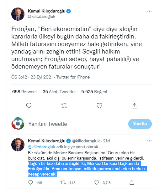 Kılıçdaroğlu'ndan Merkez Bankası'nın 'faiz' kararına çok sert tepki - Resim : 1