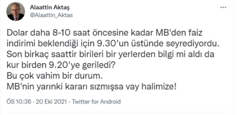 Merkez Bankası'nın 'faiz' kararı sızdı mı? - Resim : 1