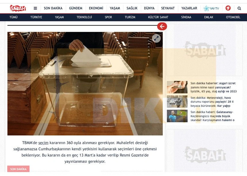 Yandaş gazete erken seçim tarihini açıkladı - Resim : 1