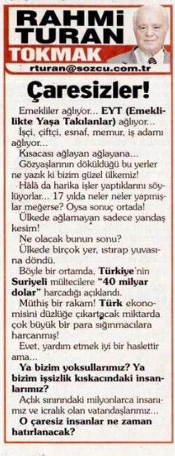 Rahmi Turan'ın Sözcü'deki bugünkü yazısı - Resim : 2