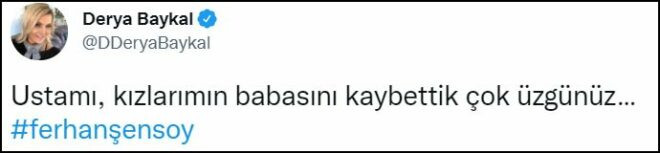 Derya Baykal'dan duygulandıran 'Ferhan Şensoy' paylaşımı - Resim : 1