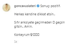 Gonca Vuslateri koronavirüse yakalandı - Resim : 1