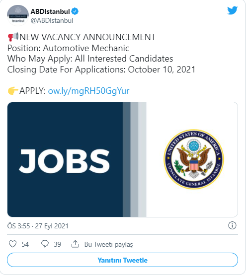 ABD İstanbul Başkonsolosluğu 11 bin dolarla işçi arıyor - Resim : 2