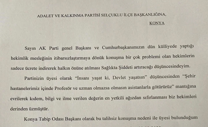 Erdoğan'ın sözlerinin ardından AKP'den flaş istifa - Resim : 2