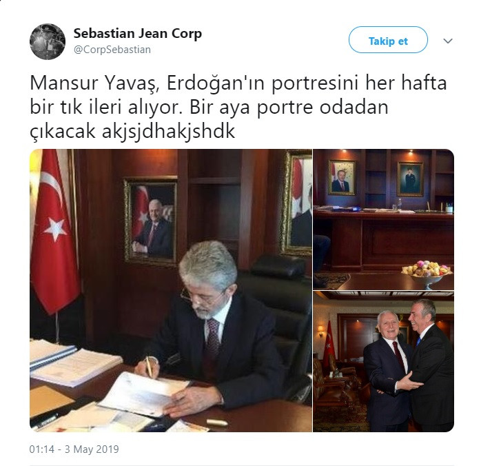 Mansur Yavaş'ın makam odasında, Erdoğan'ın portresi yer değiştirdi - Resim : 4