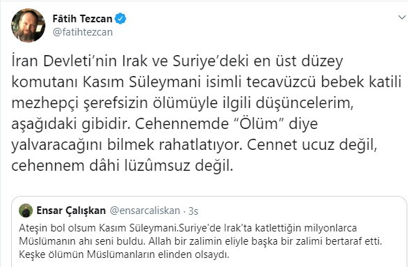 ABD, Kasım Süleymani'yi öldürdü AKP'li isimlerden dikkat çeken mesajlar geldi - Resim : 4