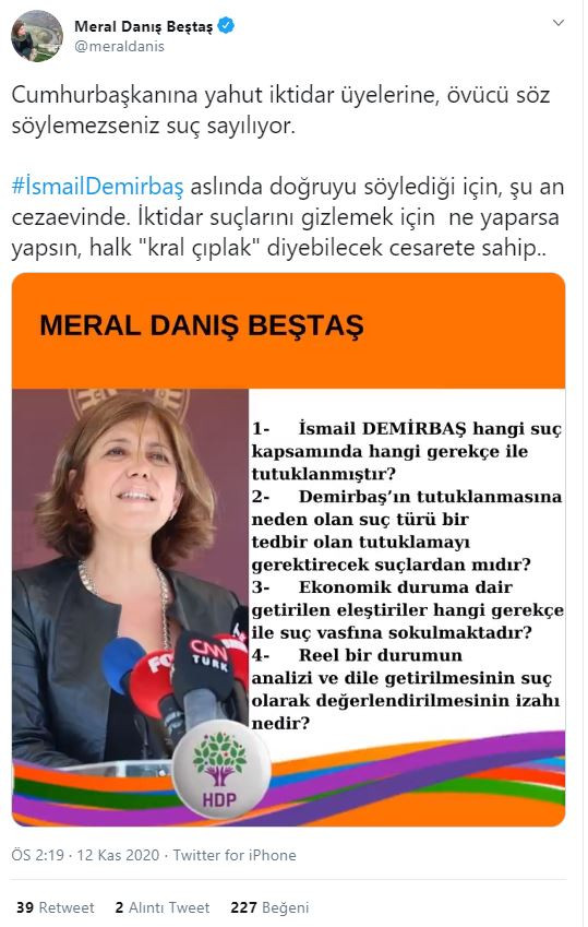 HDP, İsmail Demirbaş'ın tutuklanmasını Meclis'e taşıdı - Resim : 1