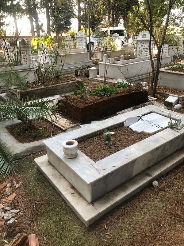 35 mezarı tahrip etti: 'Moralim bozuktu yaptım' - Resim : 1