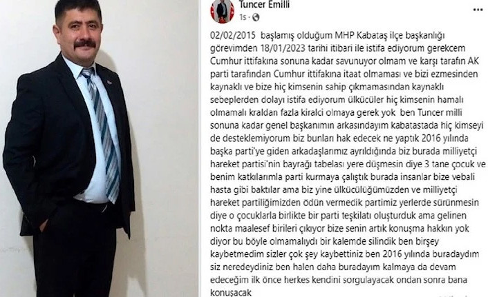 MHP'li o isim 'AKP'liler bizi eziyor' dedi, istifa etti - Resim : 1