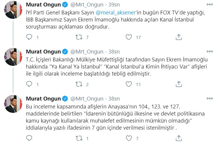 Murat Ongun, İmamoğlu'na açılan soruşturmanın sebebini anlattı - Resim : 1