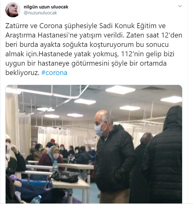 Sadi Konuk Eğitim ve Araştırma Hastanesi koronavirüs nedeniyle doldu iddiası - Resim : 1