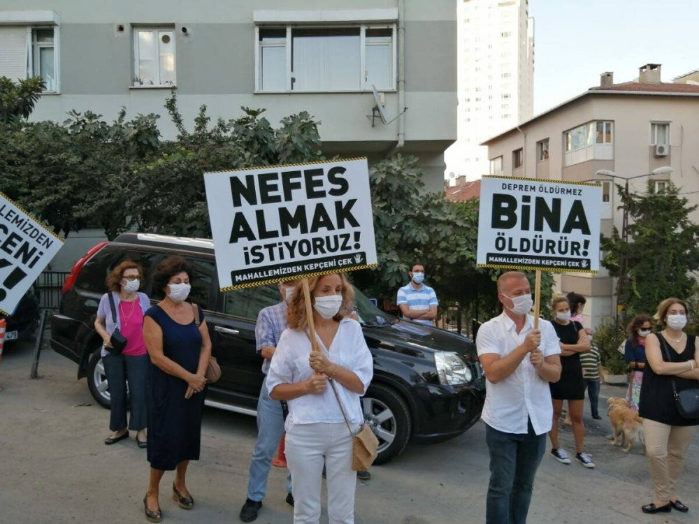 Yeşil alan projesine iki blok dikme kavgası - Resim : 1