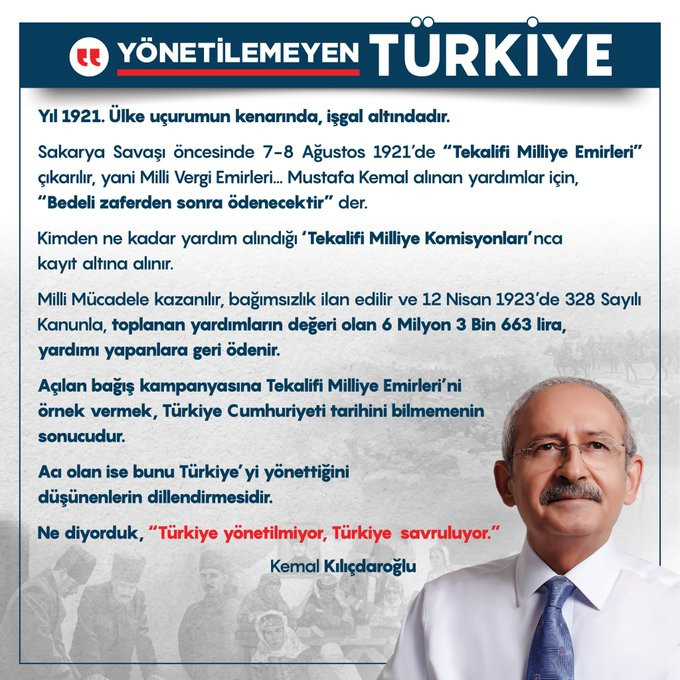 Kılıçdaroğlu'ndan Erdoğan'a; 'Tekalifi Milliye Emirleri' tepkisi - Resim : 2