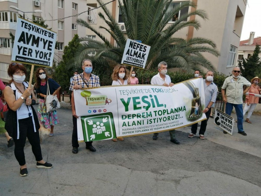 Yeşil alan projesine iki blok dikme kavgası - Resim : 2