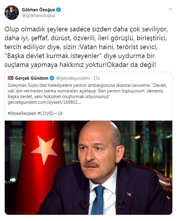 Athena Grubu'nun solisti Gökhan Özoğuz'dan Süleyman Soylu’ya tepki - Resim : 1